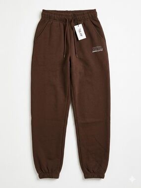 AYBL Brown athletics track oversized Joggers